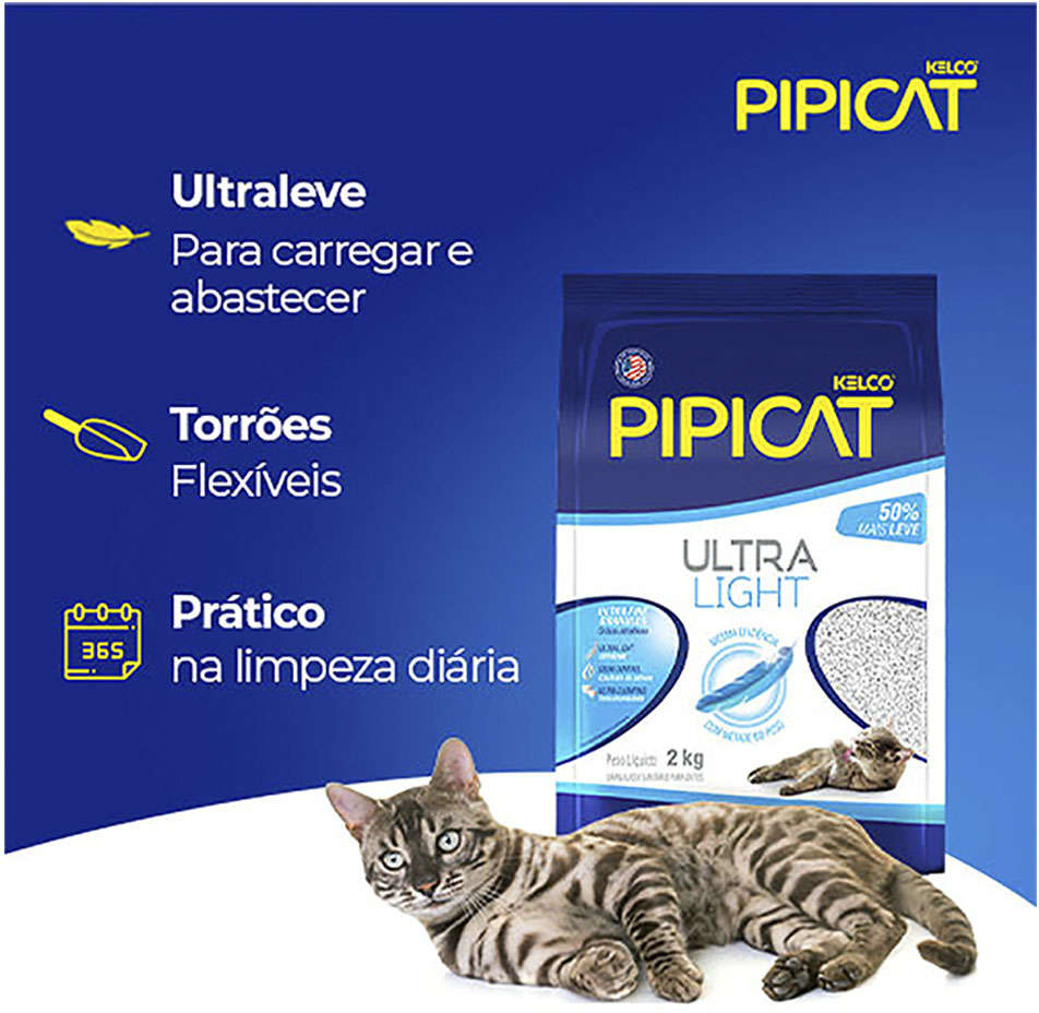 Areia Sanitária Kelco Pipicat Ultra Light - 2Kg