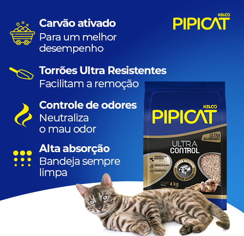 Granulado Sanitário Pipicat Ultra Control - 4Kg