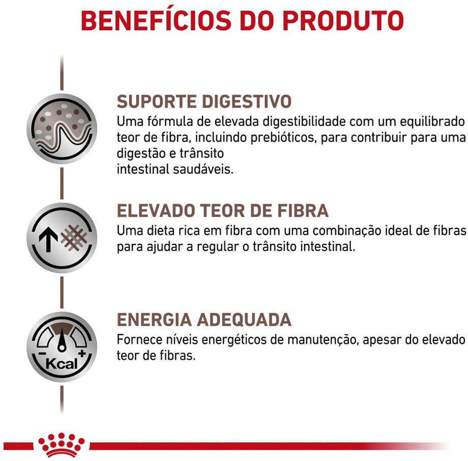 Ração Royal Canin Canine Veterinary Diet Gastro Intestinal High Fibre para Cães Adultos - 2Kg