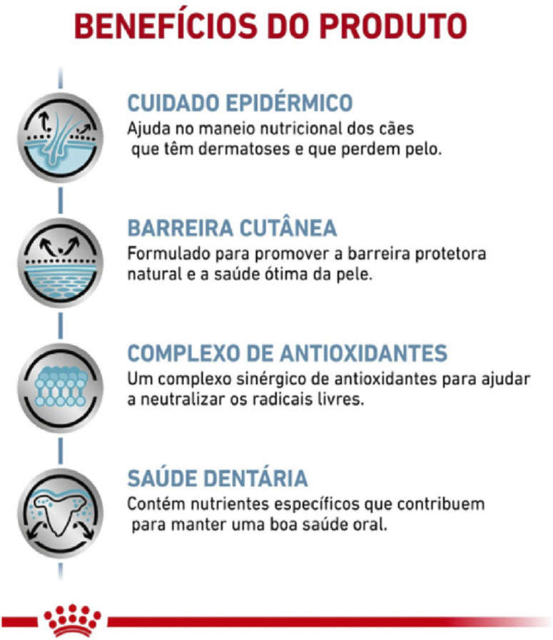 Ração Royal Canin Veterinary Nutrition Skin Care Adult Small Dog para Cães com Doenças de Pele - 2Kg