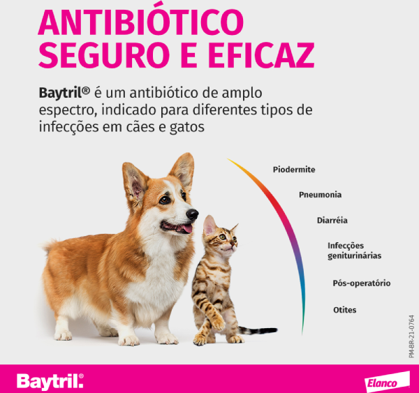 Antibiótico Elanco Baytril Flavour 50mg - 10 comprimidos