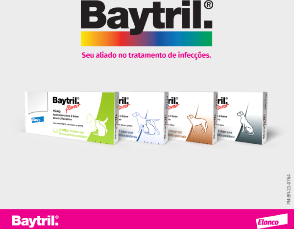 Antibiótico Elanco Baytril Flavour 50mg - 10 comprimidos