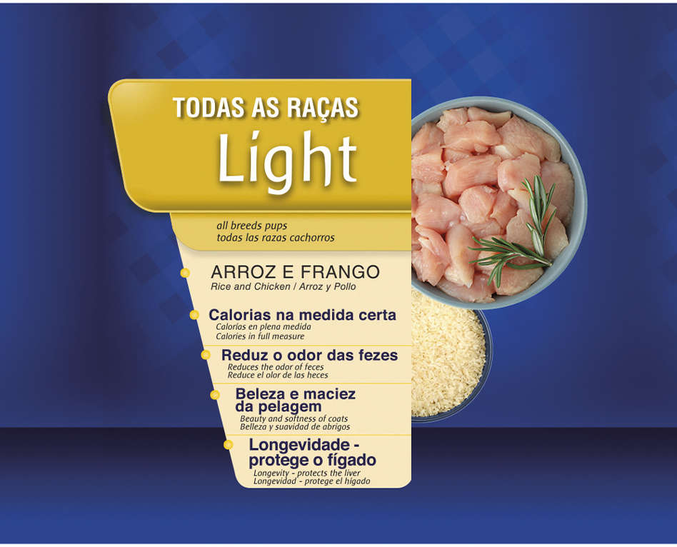 Ração Seca BR4 Dogs Light Arroz e Frango para Cães Adultos - 3Kg