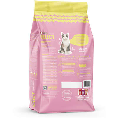 Ração Seca Quatree Select Salmão e Arroz Gatos Adultos”