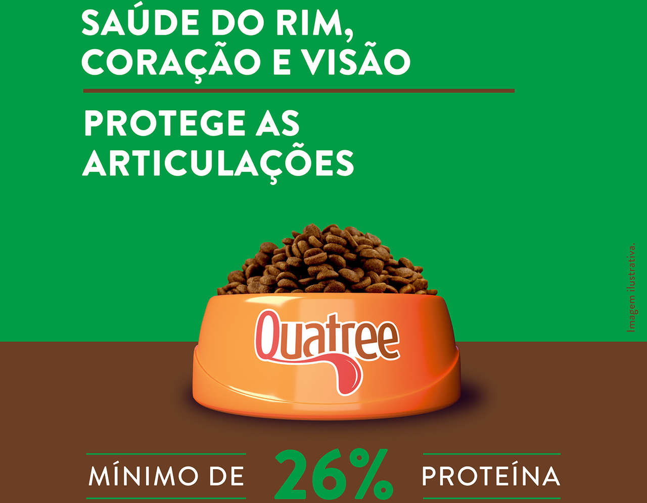 Ração Seca Quatree Supreme Cordeiro e Frango Cães Sênior +7 Raças Médias e Grandes - 15Kg