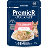 Ração Úmida PremieR Gourmet Peito de Frango e Arroz Integral para Gatos Filhotes - 70 g