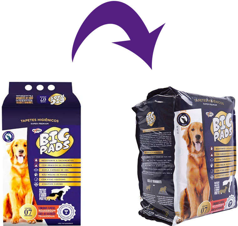 Tapete Higiênico Expet Super Premium Big Pads - 07 Unidades