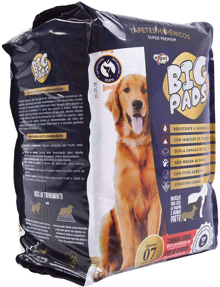 Tapete Higiênico Expet Super Premium Big Pads - 07 Unidades