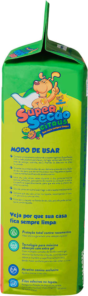 Tapete Higiênico Super Secão Citrus - 30 Unidades