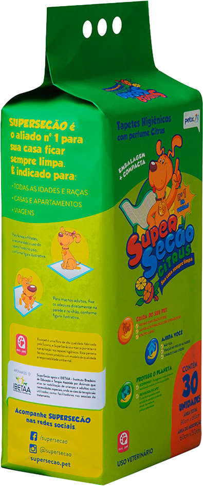 Tapete Higiênico Super Secão Citrus - 30 Unidades