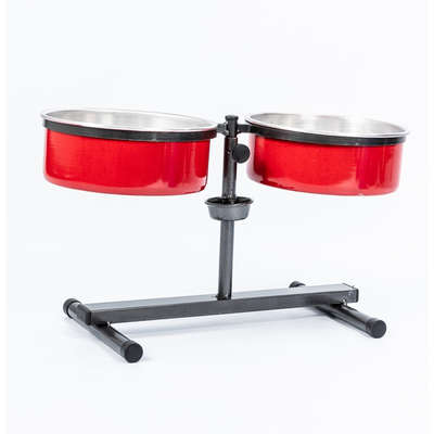 Comedouro Ajustável NF Pet Sistema Antiformiga Vermelho