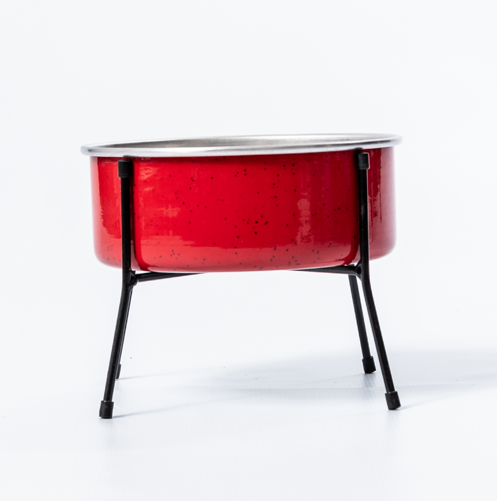Comedouro NF Pet Aramado Simples Vermelho - Tam. M