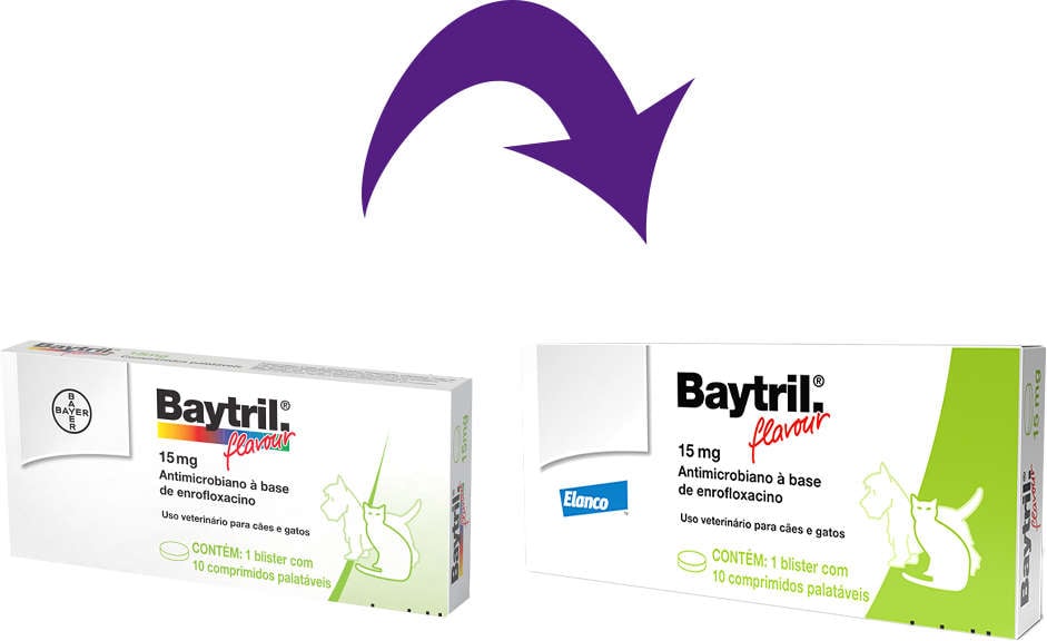 Antibiótico Elanco Baytril Flavour 15mg - 10 comprimidos