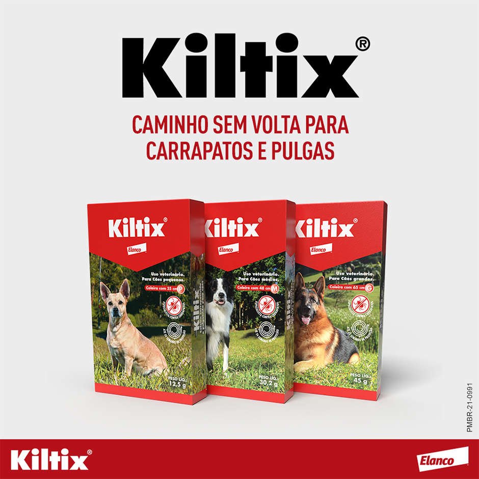 Coleira Elanco Antipulgas e Carrapatos Kiltix - Tam. G