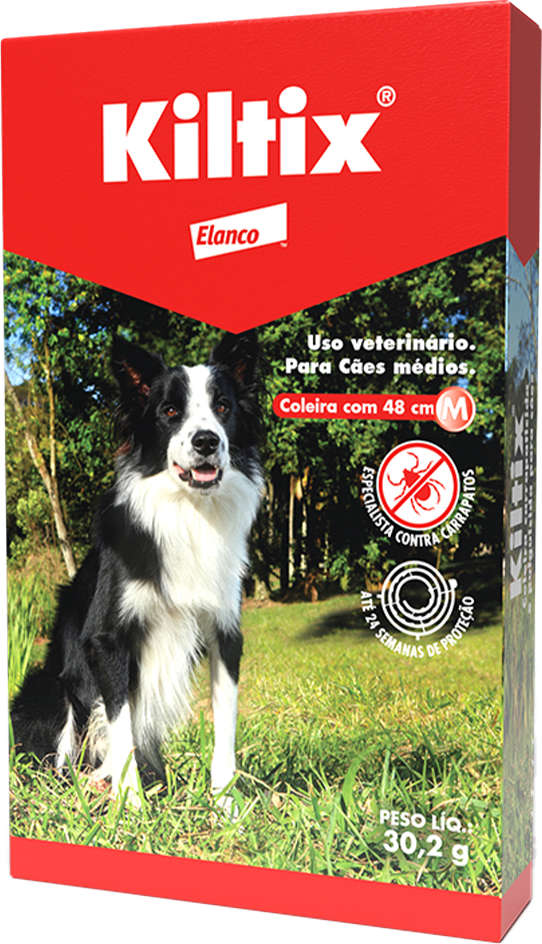 Coleira Elanco Antipulgas e Carrapatos Kiltix - Tam. M