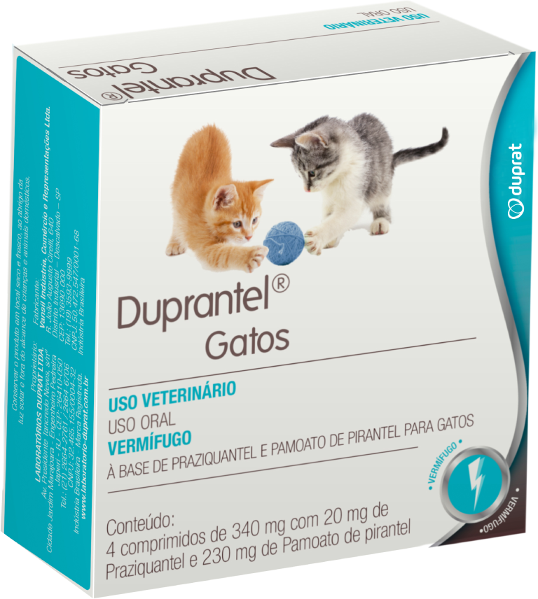 Vermífugo Duprat Duprantel Gatos - 4 Comprimidos