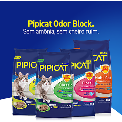 Areia Sanitária Kelco Pipicat Multicat - 12 Kg | Petlove