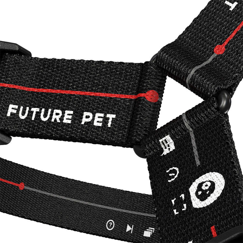 Peitoral Antipuxão Future Pet Netflix Preta para Cães - Tam. G