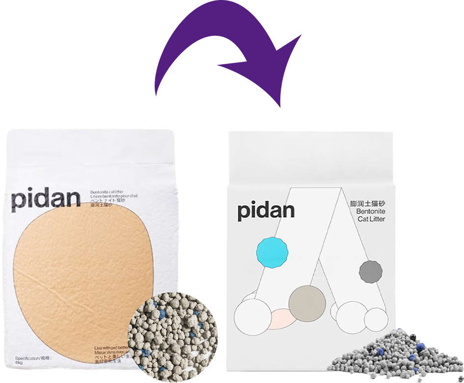 Areia Sanitária Pidan para Gatos - 6Kg