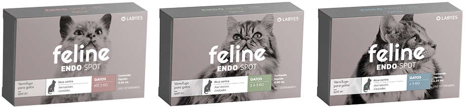 Vermífugo Labyes Feline Endospot para Gatos até 2Kg - 0,40 mL