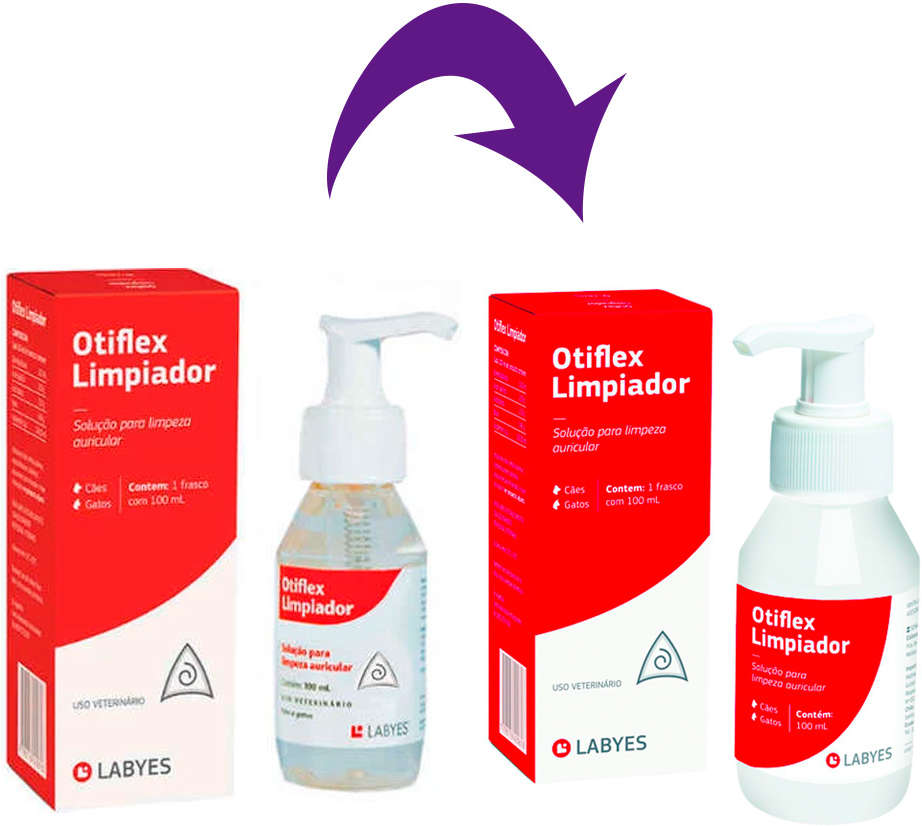 Limpador Auditivo Labyes Otiflex para Cães e Gatos - 100 mL