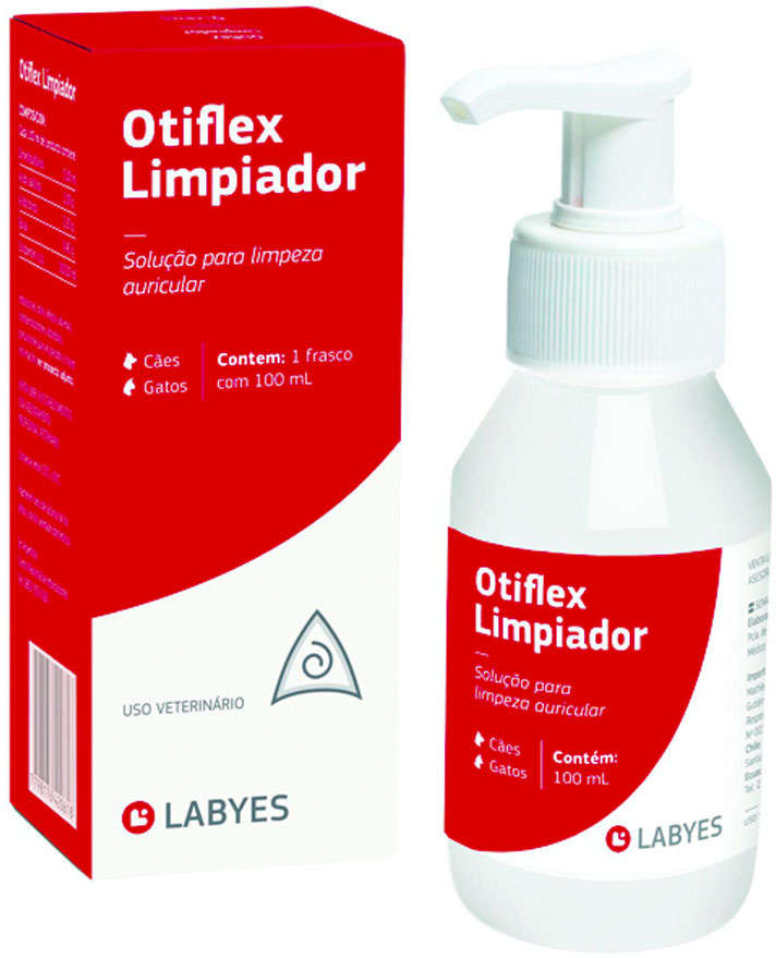 Limpador Auditivo Labyes Otiflex para Cães e Gatos - 100 mL