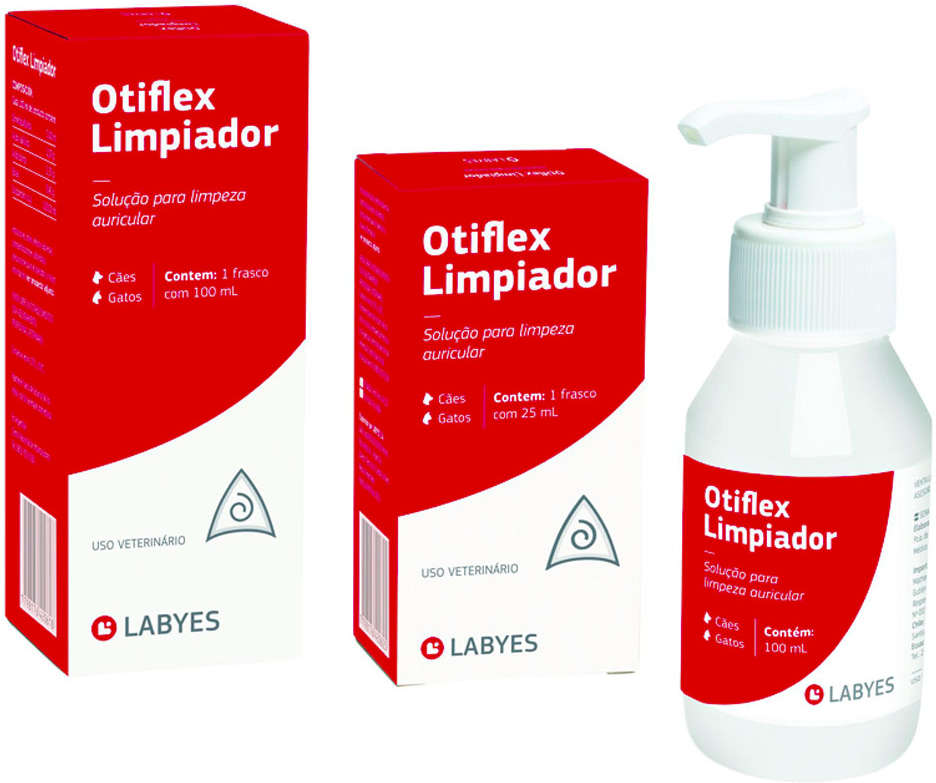 Limpador Auditivo Labyes Otiflex para Cães e Gatos - 100 mL
