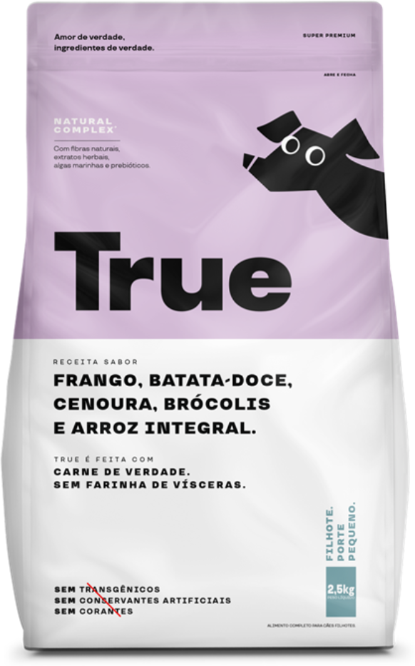 Ração Natural True para Cães Filhotes Raças Pequenas - 2,5Kg