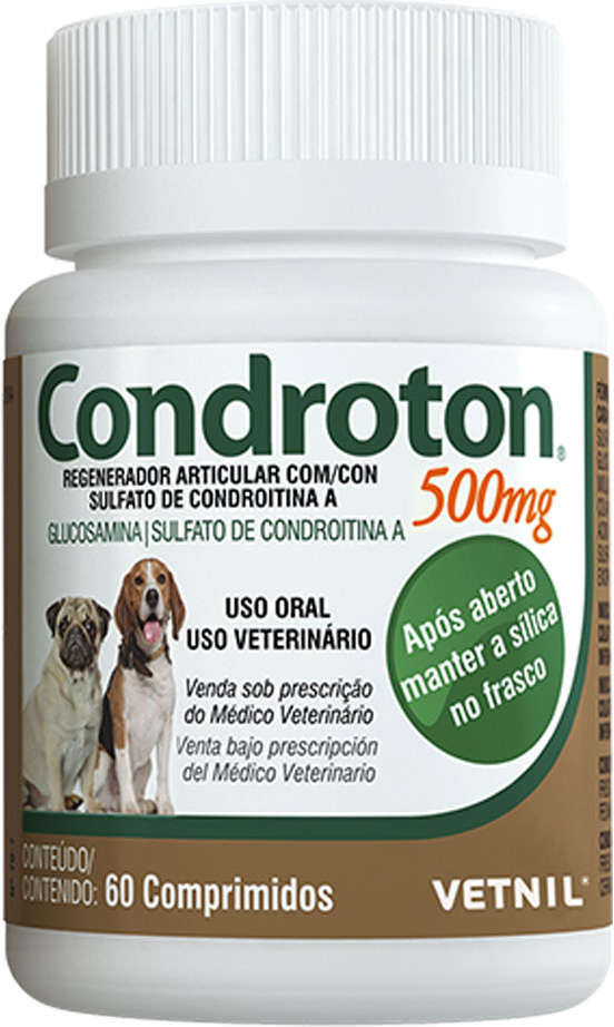 Regenerador Articular Vetnil Condroton 60 Comprimidos - 500 mg