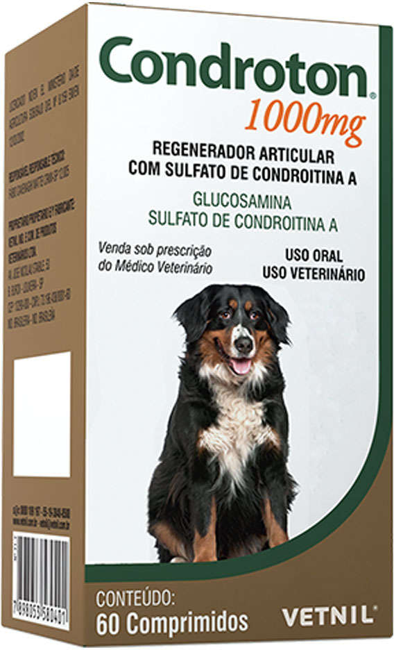 Regenerador Articular Vetnil Condroton 60 Comprimidos - 1000 mg