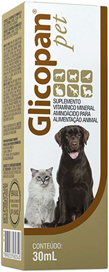 Suplemento Vitamínico Vetnil Glicopan Pet Gotas - 30 mL