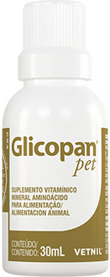 Suplemento Vitamínico Vetnil Glicopan Pet Gotas - 30 mL