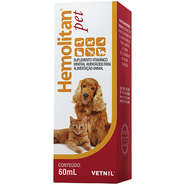 Suplemento Vitamínico Hemolitan Pet Gotas - 60 mL