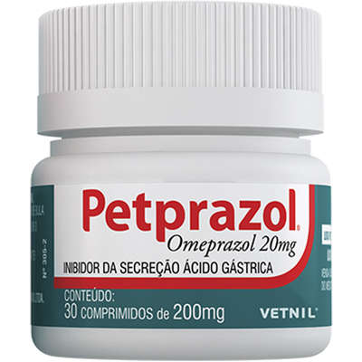 Inibidor de Secreção Ácido-Gástrica Vetnil Petprazol 20 mg