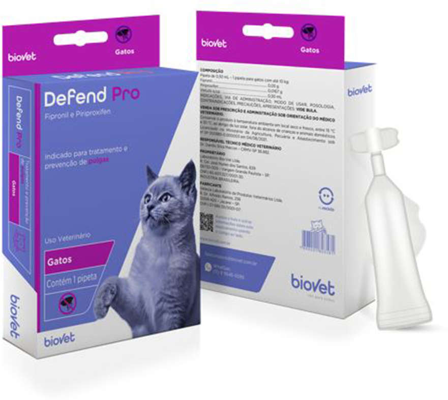 Antipulgas Biovet Defend Pro para Gatos - 1 Pipeta