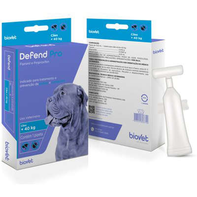 Antipulgas e Carrapatos Biovet Defend Pro para Cães de 40 Kg
