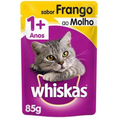 Kit Ração Úmida Whiskas Sachê Frango ao Molho para Gatos Adultos - 40 Unidades