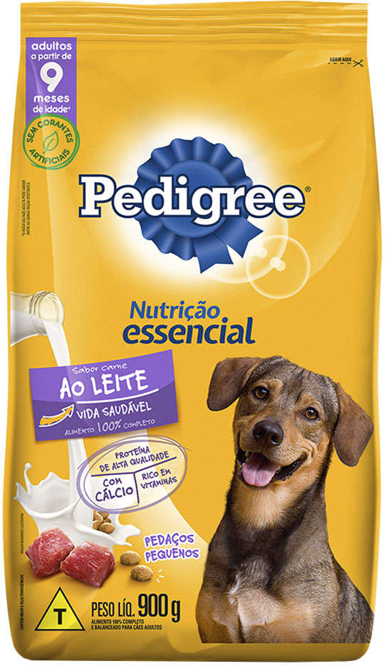 Ração Seca Pedigree Nutrição Essencial Carne ao Leite para Cães Adultos - 15Kg