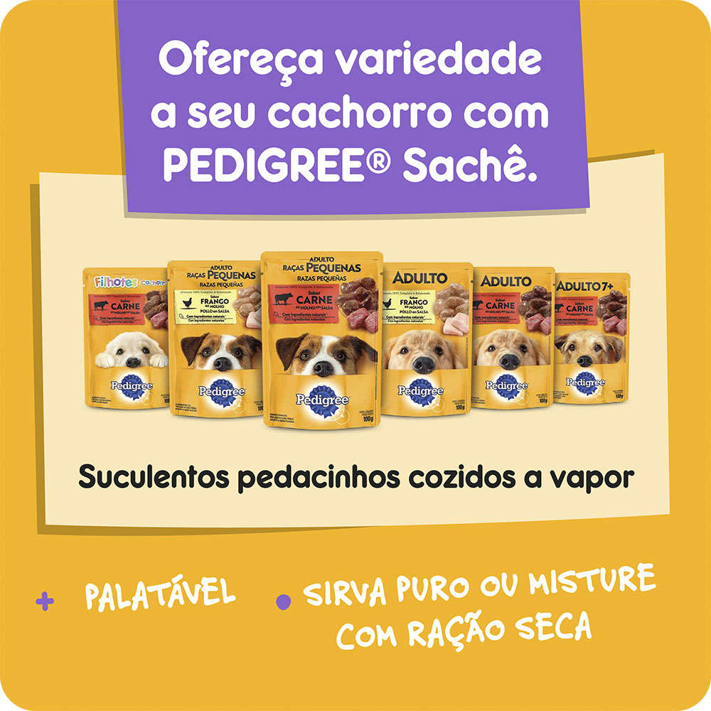 Ração Seca Pedigree Nutrição Essencial Carne ao Leite para Cães Adultos - 15Kg