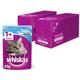 Kit Ração Úmida Whiskas Sachê Peixe ao Molho para Gatos Adultos Castrados - 40 Unidades