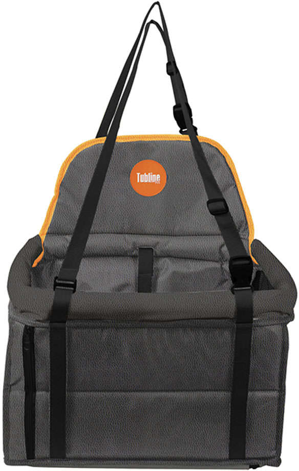 Bolsa de Transporte Tubline Transpet One Preto e Laranja para Cães e Gatos - Tam. Único