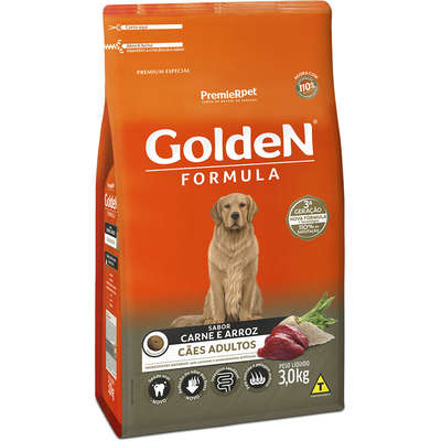 Ração Seca PremieR Pet Golden Formula Carne e Arroz para Cães Adultos