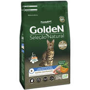 Ração Seca PremieR Pet Golden Seleção Natural Frango, Abóbora e Alecrim para Gatos Castrados - 3Kg