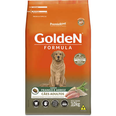 Ração Seca PremieR Pet Golden Formula Cães Adultos Frango e Arroz
