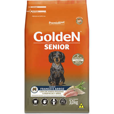 Ração Premier Golden Formula Cães Sênior Mini Bits Frango e Arroz