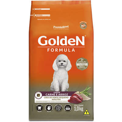 Ração Seca PremieR Pet Golden Formula Carne e Arroz para Cães Adultos de Raças Pequenas