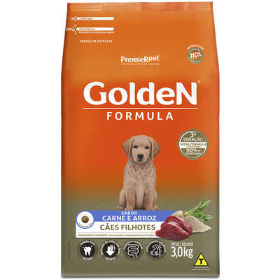 Ração Premier Golden Formula Cães Filhotes Carne e Arroz
