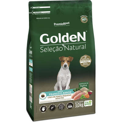 Ração Seca PremieR Pet Golden Seleção Natural para Cães Adultos Mini Bits