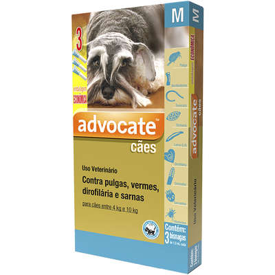 Antipulgas Elanco Advocate para Cães de 4 a 10 Kg - 1,0 mL