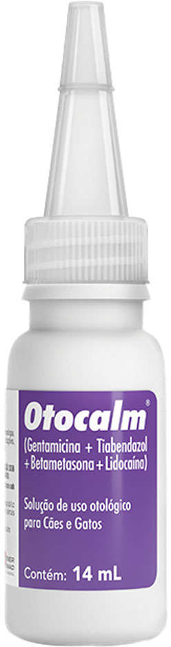 Otocalm Agener União Solução Otológico para Cães e Gatos - 14 mL